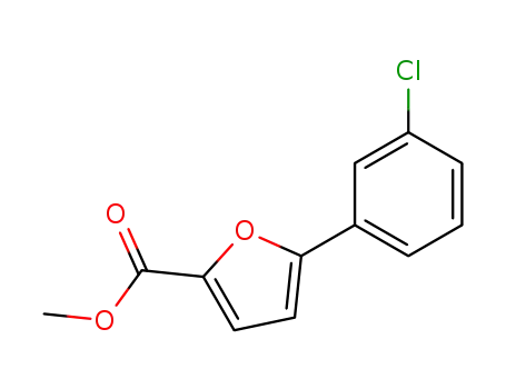 Molecular Structure of 41019-39-0 (5-(3-CHLOROPHENYL)FURAN-2-CARBOXYLIC ACID METHYL ESTER)