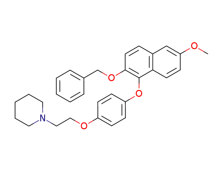 Piperidine,
1-[2-[4-[[6-methoxy-2-(phenylmethoxy)-1-naphthalenyl]oxy]phenoxy]ethyl]
-