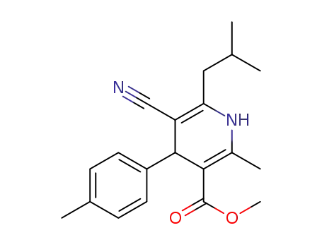 3-Pyridinecarboxylic acid,
5-cyano-1,4-dihydro-2-methyl-4-(4-methylphenyl)-6-(2-methylpropyl)-,
methyl ester
