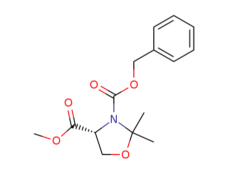 3,4-Oxazolidinedicarboxylic acid, 2,2-dimethyl-, 4-methyl 3-(phenylmethyl) ester, (R)-