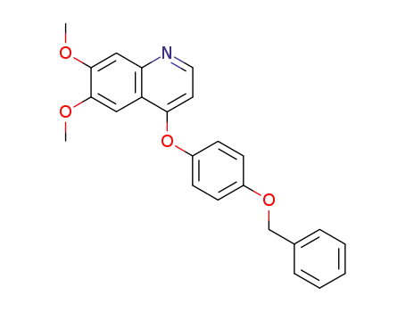 Molecular Structure of 516526-36-6 (Quinoline, 6,7-dimethoxy-4-[4-(phenylmethoxy)phenoxy]-)
