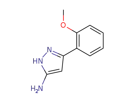 Molecular Structure of 149246-82-2 (5-(2-Methoxyphenyl)-2H-pyrazol-3-ylamine)