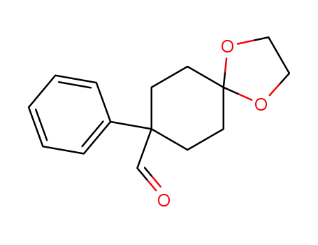 Molecular Structure of 56327-24-3 (8-Phenyl-1,4-dioxaspiro[4.5]decane-8-carbaldehyde)