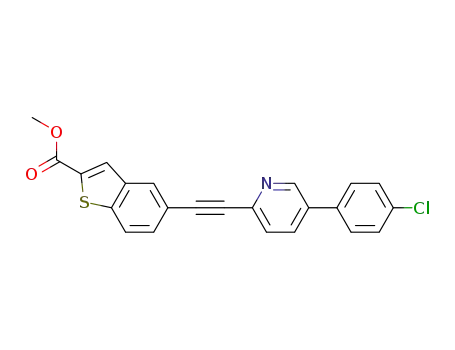 5-[5-(4-chloro-phenyl)-pyridin-2-ylethynyl]-benzo[b]thiophene-2-carboxylic acid methylester