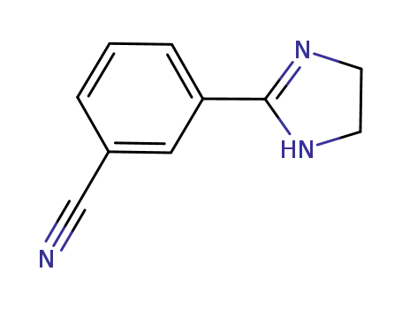 Molecular Structure of 1016927-51-7 (3-(4,5-dihydro-1H-imidazol-2-yl)benzonitrile)