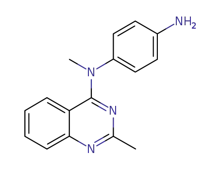 Molecular Structure of 827031-35-6 (1,4-Benzenediamine, N-methyl-N-(2-methyl-4-quinazolinyl)-)
