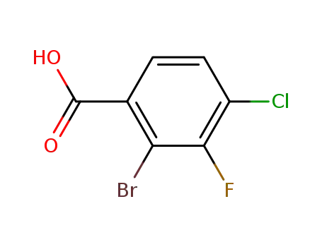 Molecular Structure of 170108-06-2 (2-bromo-4-chloro-3-fluorobenzoic acid)
