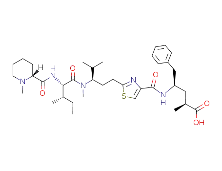 (2S,4R)-2-methyl-4-[({2-[(3R)-4-methyl-3-{methyl[(2S,3S)-3-methyl-2-({[(2R)-1-methylpiperidin-2-yl]carbonyl}amino)pentanoyl]amino}pentyl]-1,3-thiazol-4-yl}carbonyl)amino]-5-phenylpentanoic acid