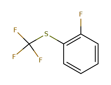Molecular Structure of 1978-16-1 (1-Fluoro-2-(trifluoromethyl)thio-benzene)