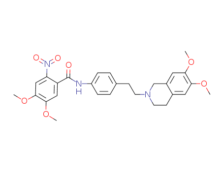 BenzaMide, N-[4-[2-(3,4-dihydro-6,7-diMethoxy-2(1H)-isoquinolinyl)ethyl]phenyl]-4,5-diMethoxy-2-nitro-
