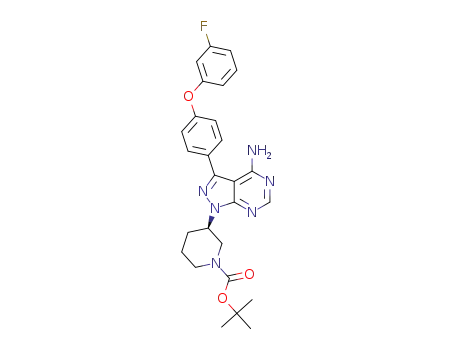 tert-butyl (3R)-3-[4-amino-3-[4-(3-fluorophenoxy)phenyl]-1H-pyrazolo[3,4-d]pyrimidin-1-yl]piperidine-1-carboxylate