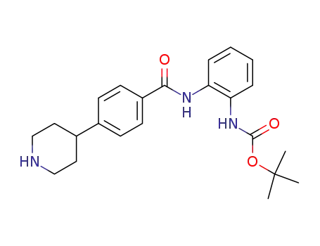 Molecular Structure of 934828-07-6 (tert-butyl 2-[(4-piperidin-4-ylbenzoyl)amino]phenylcarbamate)
