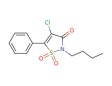 Molecular Structure of 898252-84-1 (2-butyl-4-chloro-5-phenylisothiazol-3(2H)-one 1,1-dioxide)
