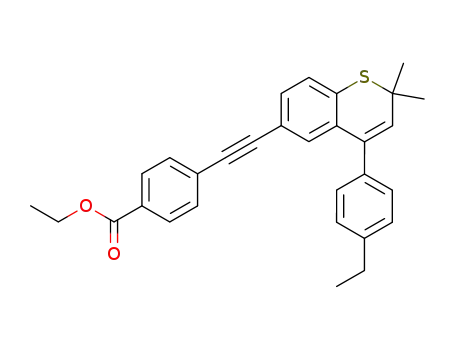 Benzoic acid,
4-[[4-(4-ethylphenyl)-2,2-dimethyl-2H-1-benzothiopyran-6-yl]ethynyl]-,
ethyl ester