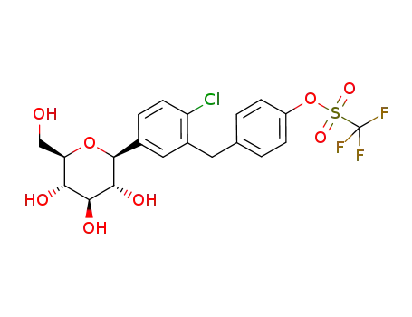 1-chloro-4-(β-D-glucopyranos-1-yl)-2-[4-(trifluoromethylsulphonyloxy)-benzyl]-benzene