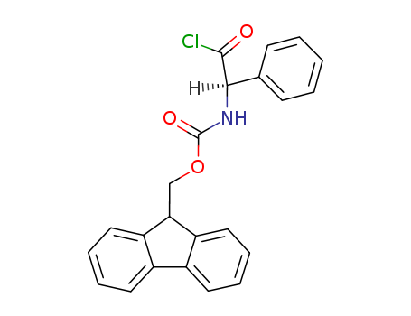 Molecular Structure of 111524-97-1 (Carbamic acid, [(1R)-2-chloro-2-oxo-1-phenylethyl]-,
9H-fluoren-9-ylmethyl ester)