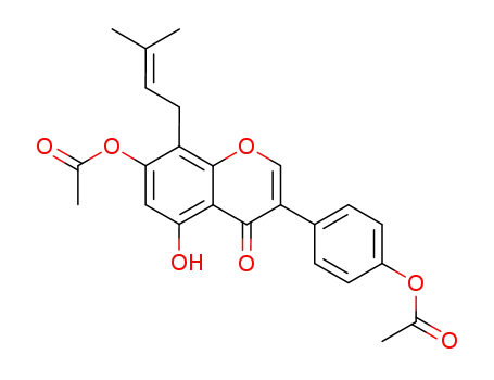 4H-1-Benzopyran-4-one,
7-(acetyloxy)-3-[4-(acetyloxy)phenyl]-5-hydroxy-8-(3-methyl-2-butenyl)-