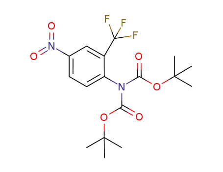 Molecular Structure of 1089725-58-5 (tert-butyl N-tert-butoxycarbonyl-N-[4-nitro-2-(trifluoromethyl)phenyl]carbamate)