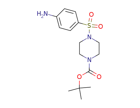 Molecular Structure of 173951-84-3 (4-((4-AMINOPHENYL)SULFONYL)-1-(TERT-BUTYLOXYCARBONYL)PIPERAZINE)
