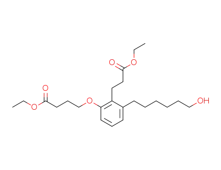4-[2-(2-ethoxycarbonylethyl)-3-(6-hydroxyhexyl)phenoxy]butyric acid ethyl ester