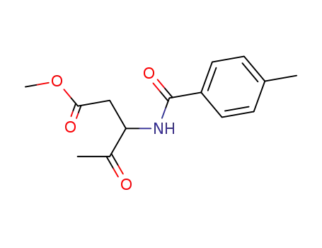 Molecular Structure of 496060-65-2 (METHYL 3-[(4-METHYLBENZOYL)AMINO]-4-OXOPENTANOATE)