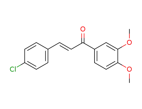 Molecular Structure of 53744-30-2 (2-Propen-1-one, 3-(4-chlorophenyl)-1-(3,4-dimethoxyphenyl)-, (2E)-)