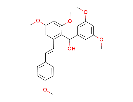 (E)-[2,4-dimethoxy-6-(4-methoxystyryl)phenyl]-(3,5-dimethoxyphenyl)methanol