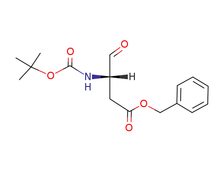 Molecular Structure of 79069-52-6 (Butanoic acid, 3-[[(1,1-dimethylethoxy)carbonyl]amino]-4-oxo-,
phenylmethyl ester, (3S)-)