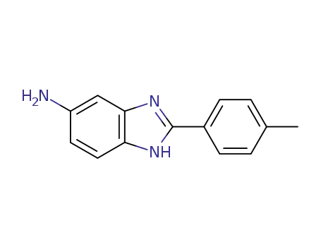 Molecular Structure of 1572-06-1 (2-P-TOLYL-1H-BENZOIMIDAZOL-5-YLAMINE)