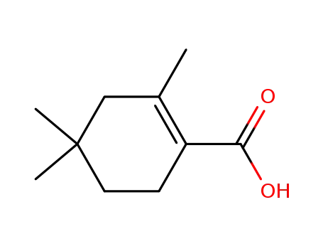 Molecular Structure of 18088-97-6 (2,4,4-Trimethyl-1-cyclohexene-1-carboxylic acid)