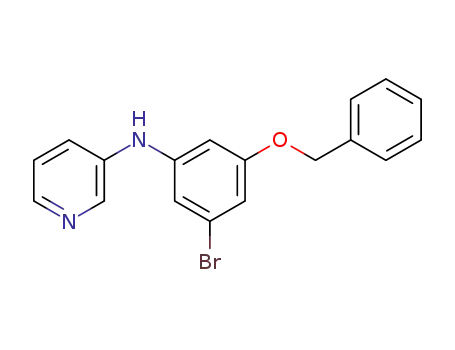Molecular Structure of 915410-94-5 (3-Pyridinamine, N-[3-bromo-5-(phenylmethoxy)phenyl]-)