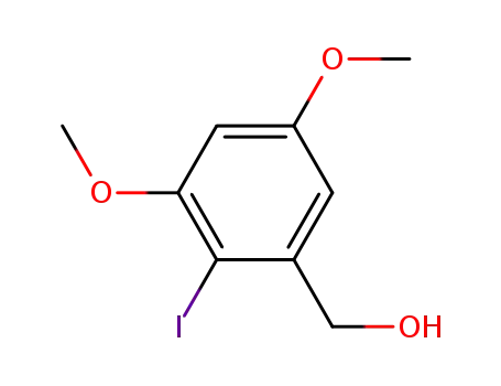 Molecular Structure of 74726-77-5 (2-iodo-3,5-bis(methoxy)benzenemethanol)