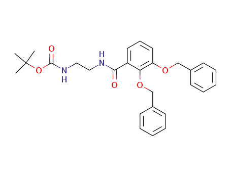 Molecular Structure of 197636-95-6 (N-(N'-tert-butyloxycarbonylethanediamino)-2,3-bis(benzyloxy)benzamide)