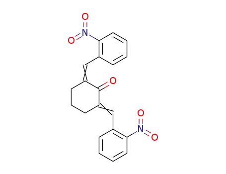 Molecular Structure of 10329-06-3 (Cyclohexanone, 2,6-bis[(2-nitrophenyl)methylene]-)
