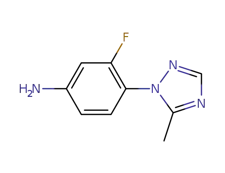 3-fluoro-4-(5-methyl-[1,2,4]triazol-1-yl)-phenylamine