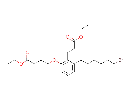 4-[3-(6-bromohexyl)-2-(2-ethoxycarbonylethyl)phenoxy]butyric acid ethyl ester