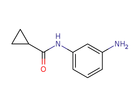 Molecular Structure of 879127-21-6 (N-(3-AMINOPHENYL)CYCLOPROPANECARBOXAMIDE)