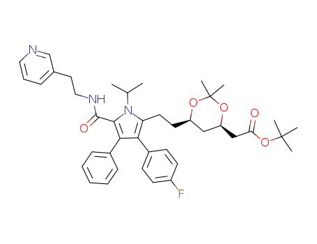 ((4R,6R)-6-{2-[3-(4-fluorophenyl)-1-isopropyl-4-phenyl-5-(2-pyridin-3-ylethylcarbamoyl)-1H-pyrrol-2-yl]ethyl}-2,2-dimethyl-[1,3]dioxan-4-yl) acetic acid tert-butyl ester