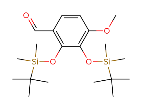 Molecular Structure of 109971-66-6 (Benzaldehyde, 2,3-bis[[(1,1-dimethylethyl)dimethylsilyl]oxy]-4-methoxy-)