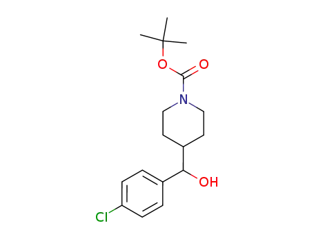 Molecular Structure of 639468-65-8 (1-Boc-4-[(4-chlorophenyl)hydroxyMethyl]piperidine)