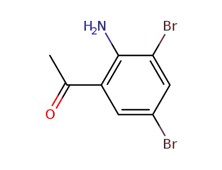 Molecular Structure of 13445-89-1 (1-(2-AMino-3,5-dibroMo-phenyl)-ethanone)