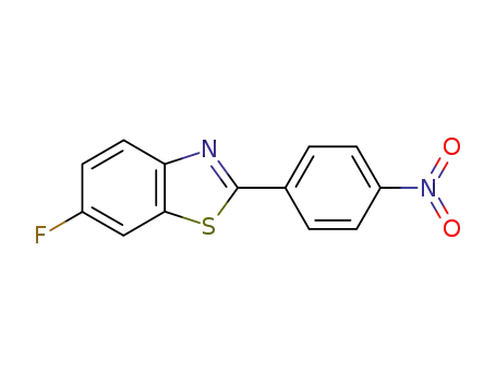 Molecular Structure of 343975-46-2 (6-FLUORO-2-(4-NITROPHENYL)BENZOTHIAZOLE)