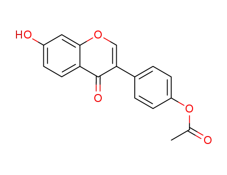 Molecular Structure of 186246-68-4 (7-hydroxy-3-(4-acetoxyphenyl)-4H-chromen-4-one)