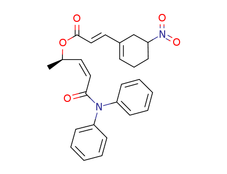(R,Z)-5-(diphenylamino)-5-
oxopent-3-en-2-yl (E)-3-(5-nitro
cyclohex-1-en-1-yl)acrylate