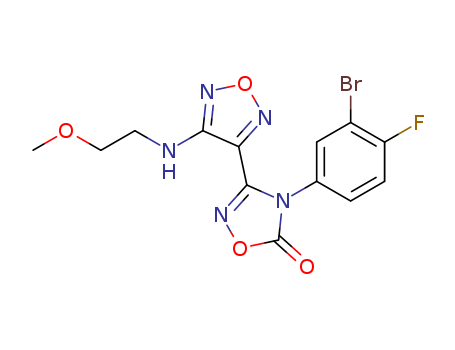 1,2,4-Oxadiazol-5(4H)-one, 4-(3-bromo-4-fluorophenyl)-3-[4-[(2-methoxyethyl)amino]-1,2,5-oxadiazol-3-yl]-