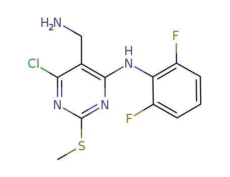 5-(aminomethyl)-6-chloro-N-(2,6-difluorophenyl)-2-(methylthio)-4-pyrimidinamine