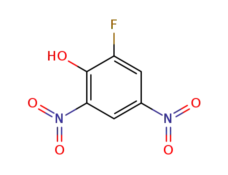 Molecular Structure of 2265-90-9 (4,6-Dinitro-2-fluorophenol)