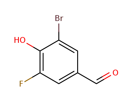 Molecular Structure of 185345-46-4 (3-broMo-5-fluoro-4-hydroxybenzaldehyde)