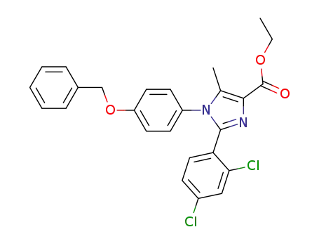 ethyl 1-(4-(benzyloxy)phenyl)-2-(2,4-dichlorophenyl)-5-methyl-1H-imidazole-4-carboxylate