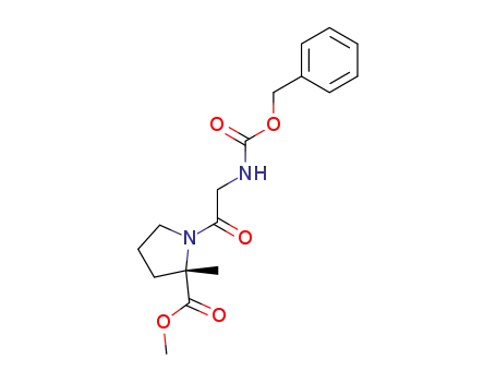 Molecular Structure of 847952-40-3 (L-Proline, N-[(phenylmethoxy)carbonyl]glycyl-2-methyl-, methyl ester)
